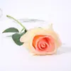 Flor Artificial Melocotón Ramo de una Sola Rosa Adornos para Sala de Estar de Hotel Flor Decorativa Ramo para Arco de Boda Venta Caliente Transfronteriza