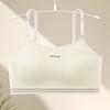 Camisola de Algodón Nude de Nuevo Estilo para Niñas durante el Período de Desarrollo, Top Tubo con Letras, Suave, Transpirable, Ropa Interior sin Varillas para Mujeres