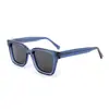 Gafas de Sol Unisex Cuadradas de Personalidad Moda Transfronteriza Moderna Montura Grande Retro Tendencia Europea y Americana Gafas de Sol de Acetato de Gama Alta