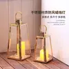 Adornos de Portavelas Estilo Europeo, Linternas de Viento, Linternas de Exterior, Portavelas, Accesorios para Bodas, Cubiertas a Prueba de Viento para Velas, Lámparas de Mantequilla de Acero Inoxidable