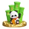 Figura Creativa de Panda Bosque de Bambú Caja Sorpresa Adorno de Moda Alimentado por Energía Solar, Se Puede Usar como Souvenir de Juguete de Cápsula, Regalo de Vacaciones