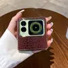 Adecuado para Huawei Nova Flip Modelo Nuevo Funda de Teléfono de Cuero Genuino con Patrón de Cocodrilo Pura X Funda Multifuncional con Anillo Electrochapado
