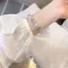 Pulsera de Ópalo pulsera de cristal para mujer luz de luna gris ins versátil elegante moderna pulsera de estudiante regalo para novia