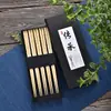 Pauzinhos japoneses [5 pares] pau-brasil unha de tartaruga pauzinhos esculpidos à mão antiderrapantes pauzinhos para sushi louça de madeira ecológica