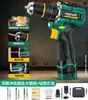 Destornillador Eléctrico Bosque Verde Recargable para el Hogar Mini Batería de Litio Pequeño Juego de Herramientas Destornillador Multifuncional