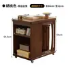 Mesa de Centro Móvil, Mesa Lateral Plegable para Sofá de Madera Maciza, Taburete Doméstico para Sala de Estar, Taburete Apilable, Mesa de Té Simple