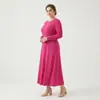Em Estoque Fornecimento Direto da Fábrica de Origem Vestido de Seda Leite Plus Size Jalaibya Vestido Longo Solto Comércio Exterior Roupas Femininas Transfronteiriço