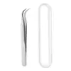 Pinzas Gruesas de Acero Inoxidable de Alta Precisión para Pestañas Pinza de Delfín Juego de Herramientas para Extensión de Pestañas Postizas Pinza de Pluma Dorada