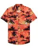 Camisa Hawaiana con Dibujos Animados Impresión 3D Cuello Redondo Manga Corta Sin Planchar Camisa para Hombre Top Casual