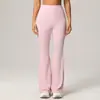 Calça Flare Cross-border Europeia e Americana Outono e Inverno Nova Calça Flare Feminina Cintura Alta Levanta Bumbum Modeladora Micro Flare Esportiva Yoga Fitness Calça Justa