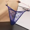 Tanga Transparente Sexy para Mujer de Cintura Baja Sin Costuras de un Hilo Color Caliente Puro Lunares Tentación Correa Fina Ropa Interior Tanga