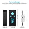 Cargando mientras usa el receptor bluetooth para coche con tarjeta X6, tarjeta TF, adaptador de audio con altavoz AUX, bluetooth 5.0 bluetooth