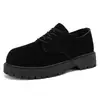 Sapatos Derby novos outono cano baixo Botas Martin masculinas retrô botas de trabalho sola grossa aumento de altura respiráveis sapatos de camurça