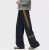 Pantalones Deportivos Casuales de Tres Rayas Estilo Americano Hip-Hop para Hombres y Mujeres, Nuevos Pantalones Largos Cargo Holgados de Pierna Ancha, Versátiles y Modernos