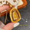Tienda de oro con accesorios de bricolaje de oro con incrustaciones de diamantes, colgante de Buda giratorio de gran día, collar de cuentas de transferencia, colgante femenino