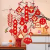 Adornos colgantes Daji de apertura, pequeños adornos colgantes rojos, nuevos suministros para arreglos de tiendas, celebraciones de aniversarios y festivales.