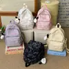 Mochila Escolar para Estudiante Nuevo, Mochila Deportiva Exterior de Color Sólido Simple y Versátil, Mochila Pequeña Deportiva Casual con Estampado de Oso