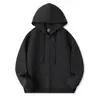 Sudadera con Capucha Gris Estilo Perezoso Coreano para Mujer, Otoño e Invierno, Forrada de Polar, Engrosada, Chaqueta Holgada con Cremallera