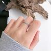 Lucky Fortune retro Open Sterling Silver Feminino ring coin moeda de cobre distressed joias personalizadas simples estilo de moda europeu e americano