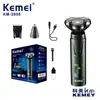 Barbeador Masculino Kemei Km-T86 Barbeador Profissional Aparador de Barba Recarregável Barbeador Elétrico Multifuncional