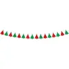 Decorações de Natal transfronteiriças: guirlanda de renas, itens de decoração para árvore de Natal, adereços para fotos, banner de guirlanda de floco de neve