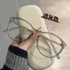 Armazón de Gafas Pequeño de Gama Alta para Mujer con Graduación Marco Negro Tr90 Gafas Ojo de Gato Lisas Anti-Luz Azul Marco para Miopía
