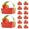 Caja de Regalo de Dulces, Cesta de Frutas y Flores de Verano, Caja Pequeña de Bolso de Mano, Regalo de Fiesta, Caja de Papel para Envoltura de Regalos, Caja de Dulces para Bodas al por Mayor