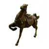 Colgante Retro de Caballo de Latón para el Éxito Adornos de Cobre Mascota de Té Antigua Llavero de Coche de Bronce Caballo del Zodiaco