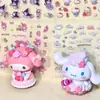 Pegatinas Transparentes Estilo Caricatura Japonesa Hello Kitty Decoración de Diario DIY Pegatinas Impermeables Pegatinas de Material Kuromi