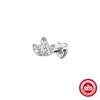 Prata de lei S925 diamante amor cabeça chata rosca interna novo olho de cavalo oito mans estrela furo cartilagem prego de orelha osso da orelha prego