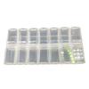 Caja de almacenamiento transparente para subdiamantes con pintura de diamantes, 14 piezas pequeñas, accesorios, cuentas de arroz, joyería para uñas, subembalaje, caja abatible