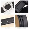 Nuevo Modelo C Cinturón Negro y Marrón con Pedrería, Moderno y Versátil, Venta Directa del Fabricante, En Stock Cinturón de Cuero Transfronterizo