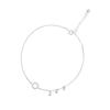 Moda japonesa y coreana tobillera de círculo geométrico de plata esterlina 925 para todo el cuerpo al por mayor simple exquisita dulce joyería para estudiantes mujeres