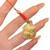 Pingente de Bolsa da Sorte em Folha de Ouro Imitação