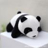 Peluche de Panda de Dibujos Animados Muñeco Estéreo Acostado Panda Rojo Muñeco de Peluche Colgante para Mochila Escolar Regalo Pequeño para Puesto
