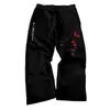 Pantalones casuales de moda hip-hop de alta calle transfronterizos de AliExpress para hombre, ajuste holgado de verano, estilo de pierna recta de nicho, en stock, pantalones largos versátiles