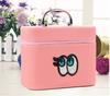 Bolsa de Cosméticos Feminina da Moda com Olhos Fofos e Estojo de Cosméticos Texturizado, Mala de Viagem, Bolsa de Armazenamento Conveniente, Bolsa de Mão