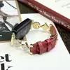 Adequado para Pulseira Huawei Band 10/9/Nfc, Pulseira Huawei 8 Folha de Trevo de Quatro Folhas Banhada a Ouro, Pulseira de Couro Fashion e Luxuosa
