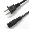 Cable de alimentación de tres clavijas estándar nacional, cable de alimentación de dos clavijas estándar, cable de alimentación con enchufe australiano con extremo tipo ocho