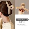 Pinza para el cabello de felpa extragrande de 15 cm para mujer, volumen de cabello, estilo casual, pinza para el cabello peluda, pinza para el cabello tipo tiburón de alta gama para recogido, accesorios para el cabello
