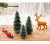 Enfeites de mesa Mini árvore de Natal Decoração de Natal Flocando Pagode Branco Pegajoso Pequena Árvore Cedro Árvore