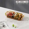 Plato de frutas dividido Lujo ligero nórdico sala de estar plato de frutas secas postre bocadillo plato de bocadillos dulces ktv plato de almacenamiento
