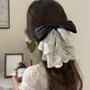 Grampo de Cabelo de Rede Popular Transfronteiriço com Laço Grande para Meio Preso no Cabelo, Presilha de Tubarão na Parte de Trás da Cabeça, Acessório de Cabelo Doce e de Alta Qualidade