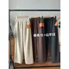 Pantalones de Mujer Ropa de Mujer Elástico Cintura Adelgazante Punto de Caída Pantalones de Lana Rectos de Pierna Ancha Mujer 26 Otoño Invierno Nuevo H091901