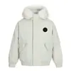Marca de Moda Americana Masculina North Boundary 2025 Inverno Nova Jaqueta de Penas com Capuz e Gola de Pele Jaqueta Grossa Quente Masculina para Exterior