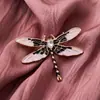Broche de Libélula Esmaltado de Lujo Ligero para Mujer Aleación Incrustado de Pedrería Pin de Insecto Accesorios de Moda para Ropa Ramillete Fijo Exquisito