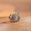 Joyería de Plata de Alta Calidad Plata S925 Chapada en Oro Colgante de Tara Verde con Ágata Incrustada, Accesorios de Plata Hechos a Mano para DIY Modernos y de Moda