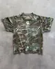 Marca Tendência Europeia e Americana Transfronteiriça Estilo Ins Camiseta Estampada Personalizada Camuflada Masculina Moda de Rua Casual Estilo Hip-Hop Camiseta de Manga Curta