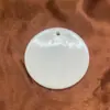 Decoração de árvore de Natal transfronteiriça pingente cerâmico de transferência térmica 3 polegadas redondo peça cerâmica brilhante em branco etiqueta de animal de estimação