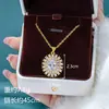 Populares Aretes Ovalados de Diamante con Incrustaciones de Encaje Transfronterizos Collar de Oro de Arena Vietnamita de Moda Joyería de Oro Imitación Duradera que No se Desvanece